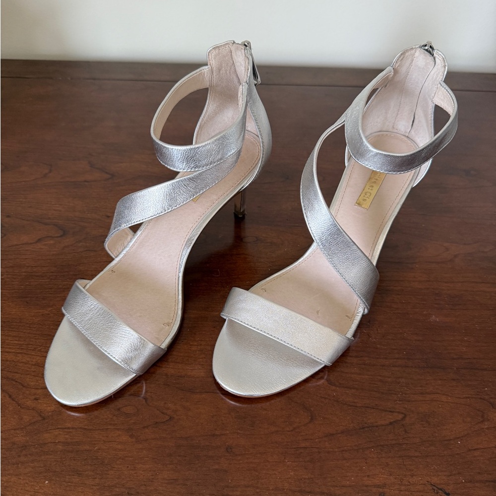 Louise et Cie Silver Strappy Heels - Picture 2 of 5